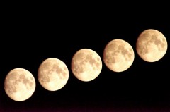 今日も月の写真撮ってみた