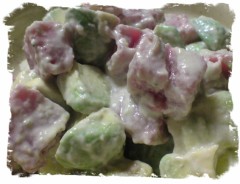 マグロとアボガドのサラダ　＋　リコメ(^^♪