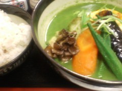 ほうれん草スープのベジタブル