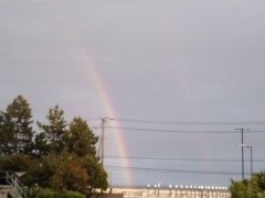 帰りに　虹が