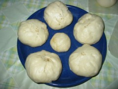 肉まん蒸しあがりました。