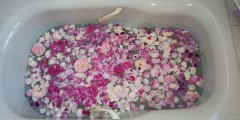 薔薇風呂に癒されました。
