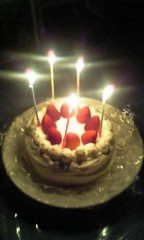 夜のクリスマスケーキ