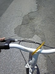 仕事場まで、自転車でいってみました。