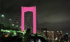1夜限定　ピンクにライトアップ