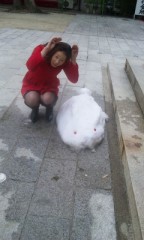 ウサギちゃんと、ツーショット♪