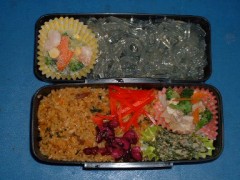 今日も早起きしたのでお弁当を作りました。