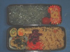 今日も早起きしたのでお弁当を作りました。