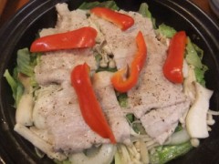 タジン鍋・・・蒸し野菜肉