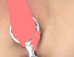 パイパン膣穴にクスコ挿入🩷