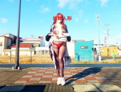 スカートをめくるとこんな感じ！(^▽^)/