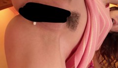 立ちバックで中出し直後ちんぽ抜かれたら