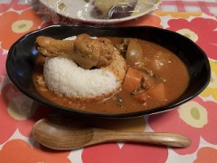 夜中にカレー