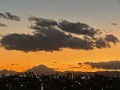 今年最後の影富士(夕焼け)
