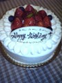 ちょっと早い誕生日ケーキ