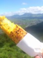 阿蘇と焼きトウモロコシ(=^..^=)ﾐｬｰ