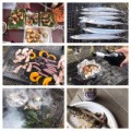 さんまと松茸で秋の味覚を楽しむバーベキュー