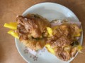 今日の朝ごはんはクロワサンサンドイッチ