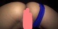 四つん這いでパンティずらしてマ○コ丸見え