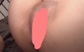 ぱっくり開脚して、膣穴から中出し精液ドロドロ垂れてます️