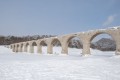 タウシュベツ川橋梁　スノーシューツアー