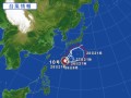 台風が変な動きしている